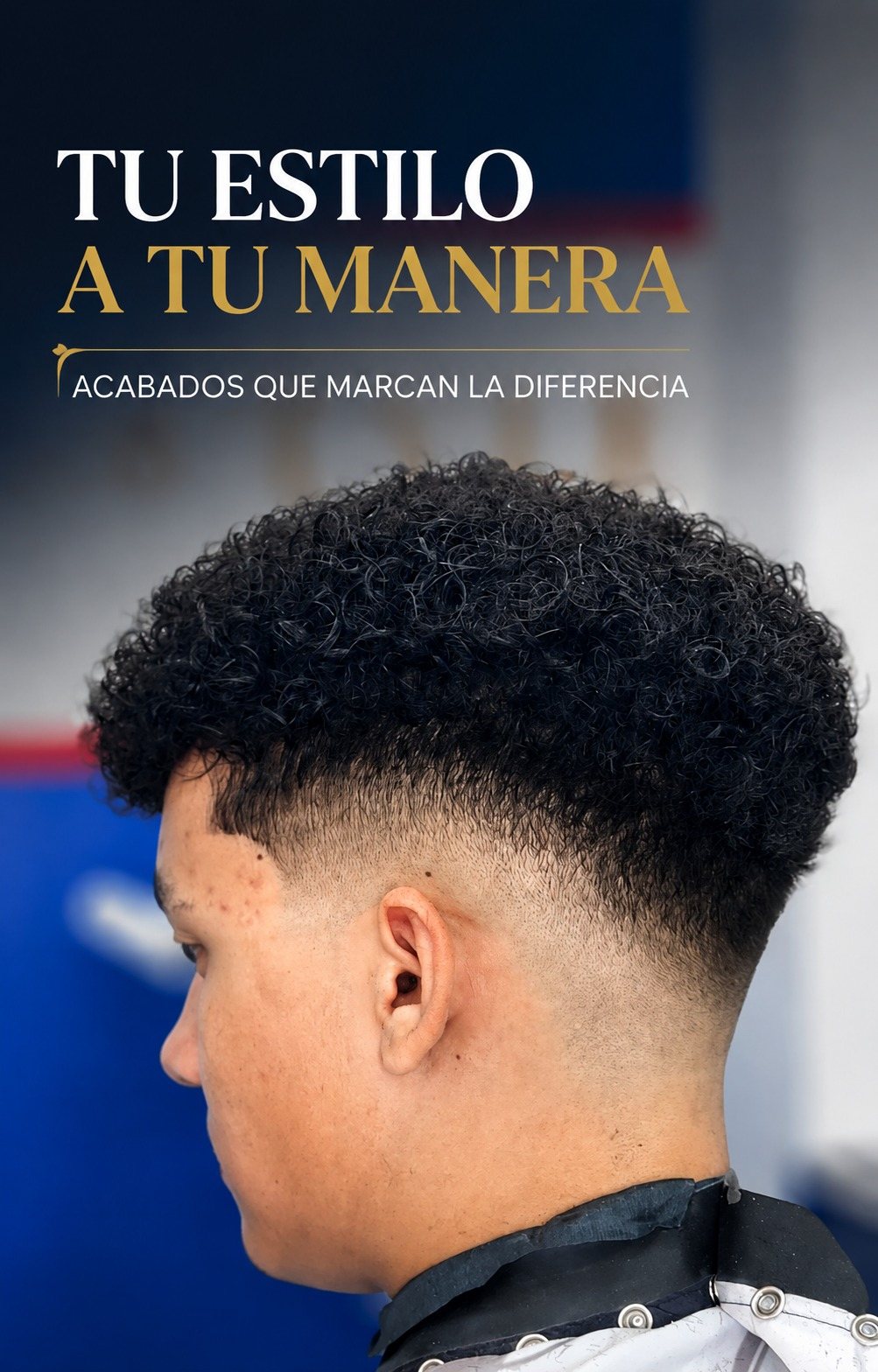 Fade en cabello rizado